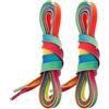FRCOLOR Lacci Cerati per Pattini da Ghiaccio, Piatti, 243cm, Poliestere | Gradiente Arcobaleno, per Pattini a Rotelle e Scarpe Alte, Punte Riparabili Resistenti, Colore Vivace