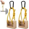Generico Wooden Rock Climbing Hangboard - Portable Forearm & Finger Trainer | Durable Natural Wood Construction, Compact Pair (4.13x1.45x3.03 in) with Hanging Lanyards for Indoor/Outdoor Use