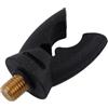 Risveglio Supporto per canna da pesca in silicone con filettatura da 3/8 | Pinza per canne da pesca fino a 3 cm di diametro, colore: nero