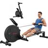 SPORTNOW Vogatore per Casa Magnetico, APP Bluetooth, 16 Livelli Resistenza | Vogatore Pieghevole Silenzioso, Binario Alluminio, Monitor LCD, Supporto Telefono, Ruote, Max 120kg, Allenamento Cardio