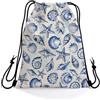 Generic Sacca Zaino Sportiva Blue Conch Starfish Zaino con Coulisse Adulti 36x42cm | Borsa con coulisse design elegante Gym Sacco per Best Friends sport nuotare