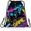 Generic Sacchetti Neon Game Pad Zaino Sportiva uomo e donna 36x42cm | Sacca da Ginnastica Moda Sport String Zaino per Adulti Palestra Regalo