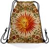 Generic Sacca Zaino Sportiva Flowers Apollo Sun Sacchetti Festa 36x42cm | Sacca Coulisse Regolabile Zaino con Coulisse per Regalo Adulti quotidiano