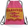 Generic Zaino con Coulisse Pink Sardine Can Borsa con coulisse Adulti 36x42cm | Borse da Palestra Pratico Palestra Borsa per uomo e donna nuotare sport