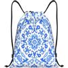 Zelinge Sacca sportiva con coulisse, Rosso scuro a scacchi, S (14 x 16.9 | Borsa a tracolla per yoga, danza, viaggio