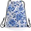 Generic Sacca Coulisse Chinoiserie Flowers Drawstring Bag Palestra 36x42cm | Palestra Borsa resistente Zaino con Coulisse per spiaggia Adulti nuotare