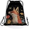 Generic Gym Sacco Flowers Fox Sportiva Sacche Regalo 36x42cm | Zaino con Coulisse Confortevole Borsa con coulisse per Adulti uomo e donna nuotare