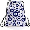 Generic Sacca Coulisse Blue Evil Eyes Sacca Zaino Sportivo Palestra 36x42cm | Sacca sportiva resistente Borse da Palestra per yoga Regalo nuotare