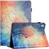LSPCASA Protettiva Case Per iPad 10.2 / 7ª / 8ª / 9ª Gen PU+TPU Materiale Cover Con Slot Per Carte Custodia Albero