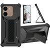 Kinetijy Custodia per Zebra EM45 RFID Cover Custodia Case Ibrida [con Protezione dello Schermo in Vetro temperato] [Supporto Magnetico Pieghevole] Nero