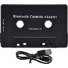 AUNMAS Adattatore per Lettore di Cassette Auto Wireless Mp3 Sbc Stereo Nero ABS