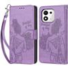 KENHONER Custodia per Honor 600 Smart 5G Cover, Viola | Portafoglio in Pelle PU Retro, Antiurto Flip, Slot per Schede, Funzione Stand, Chiusura Magnetica
