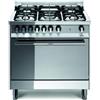 Lofra MG86GV-C Cucina a Gas 5 Fuochi 80 cm Forno Gas Ventilato 95 L Grill Elettrico Classe A (90x80x60 cm) colore Acciaio Inox