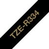 Brother TZE-R334 nastro per etichettatrice Oro su nero - TZER334