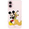 LA CASA DE LAS CARCASAS Custodia compatibile con iPhone 16 ufficiale Disney Mickey & Pluto per proteggere il tuo cellulare. Custodia in silicone trasparente flessibile con licenza ufficiale Disney Classic
