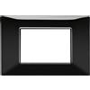Biesse Placca 3 moduli nera compatibile Vimar Plana Biesse 3P