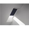 VELUX Tenda oscurante VELUX, tinta unita blu scuro, azionamento manuale, telaio bianco, DKL M08 1100SWL