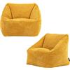 Icon Beanbags set di 2 icon Bean Bag Soffici per bambini Natalia, Giallo, Corda Beanbag per bambini, Grande, Sedia Beanbag per bambini con imbottitura - Germany