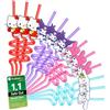 Mevsim Store Hello Kitty Cannucce Bambini Riutilizzabili - 12 Cannucce Spiralate Colorate in Plastica Alimentare Senza BPA - Ideali per Festa di Compleanno, Party a Tema, Smoothie, Milkshake e Bevande Fredde