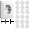 Wessper Set di 18 Pezzi Universali Proteggi Spina di Sicurezza per Bambini, Tappi di Sicurezza | Copripresa Elettrica Adatto per Prese Schuko di Tipo F - Bianco