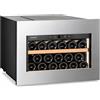 Frigo vini DA INCASSO ventilato 17 bottiglie - 1 zona +3/+20 °C - Porta inox AISI 304 - DW 17 1THX