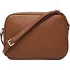 PATRIZIA PEPE Borsa a Tracolla in Pelle, Cuoio, 22 x 16 x 6 cm, con Cerniera e Tracolla Regolabile, Stile Casual Donna