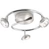 Philips Lighting 571791716 myLiving Spot con 3 Luci LED a Forma di Spirale, Dettagli in Cromo, Acciaio Spazzolato