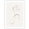 ARTTOR Poster da Parete Senza Cornice 50x70 cm Astratto Bianco e Nero - 5112 - P2X | Linea Donna Stampa da Parete Poster Decorativo Decorazione da Parete Arte Poster Moderno Soggiorno Camera da Letto ARTTOR