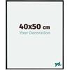 yd. Your Decoration - Cornice 40x50 cm - Nero Opaco - Cornice Decorativa Parete in Plastica con Vetro in acryl - Antiriflesso - 40x50 Cornice - Evry