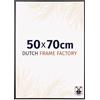 Dutch Frame Factory - Cornice 50x75 cm Nero Lucente - Metallo | Vetro acrilico antiriflesso, Montaggio a parete, Adatta per foto, poster o puzzle, Made in Holland