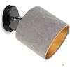 Light Home LH Light-Home Lampade a Parete - Lampadari Moderni Collezione Milano - Applique da Parete Metallo con Paralume - Interni Lampada a Muro - Lampadario da Soffitto Diametro 15cm - Grigio con Nero