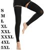 Anyongzu 20-30mmHg 4XL 5XL grandi uomini 1 paio calzini a compressione alta coscia per vene Varicose gonfiore calze da donna punta aperta nero