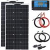 xinpuguang 200w pannelli solari 100W pannello solare 12v pannello solare kit 300W Batteria solare flessibile per RV barca cabina tenda auto rimorchio 12V batteria generatore Power Station casa RV campeggio