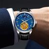 FORSINING Marchi di lusso Tourbillon con fasi lunari Movimento automatico Orologi da uomo meccanici da lavoro Orologio maschile in pelle impermeabile