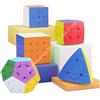 NONE Shengshou 2X2 3X3 4X4 5X5 Megaminx Cubo Pazzo Senza Adesivo PuzzleCubo Magico Educazione Apprendimento Cubo Magico Giocattoli