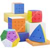 NONE Shengshou 2X2 3X3 4X4 5X5 Megaminx Cubo Pazzo Senza Adesivo PuzzleCubo Magico Educazione Apprendimento Cubo Magico Giocattoli