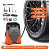ETENWOLF ZEPHYR S3C Compressore d'aria portatile 100% Duty Cycle Gonfiatore per pneumatici per auto 7800mAh per auto, motocicli, biciclette Palle