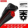 pinmoap Spazzola tergicristallo anteriore per auto Spazzola tergicristallo con striscia di gomma a 11 strati Spazzola tergicristallo a forma di J/U 14"15"16"17"18"19"20"21"22"24"26"28"