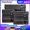 DEPUSHENG Mixer Audio Professionale a 6/8/12 Canali, Console Audio da Studio con Ingresso USB MP3, Alimentazione Phantom 48v, Console DJ