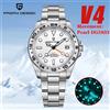 PAGANI DESIGN Orologio Automatico Meccanico da Uomo Luxur GMT Adventurer Pearl DG5833 in Acciaio Inossidabile con Vetro Zaffiro Impermeabile Reloj Hombre