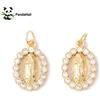 PandaHall 10 Pezzi Ciondoli Vergine Maria Placcati Oro 18K, Ciondoli per Rosario Cattolico per Creazione di Gioielli Fai-da-Te, Accessori per Collane da Donna
