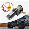 Bymaocar Verricello elettrico portatile 12V Verricello di recupero telecomandato Sollevamento per auto Verricello per ATV Camion Rimorchio Barca Fuoristrada 2000LBS