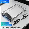 ORICO Custodia per HDD/SSD da 2,5 pollici Strumento gratuito da 6 Gbps Supporto protocollo UASP da 4 TB per custodia HDD trasparente da 9,5 mm inferiore a SATA a USB3.0