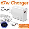 NONE Caricabatterie XIAOMI 67W, Adattatore Hyper Turbo Charge, Cavo di Ricarica Rapida 67W per Mi 15T 13T 13 12 Lite Poco X5 Pro F5 F4
