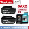 MAKITA Batteria al Litio Originale Makita 18V 6000mAh/5000mAh BL1830B BL1850B BL1850 BL1840 BL1860 BL1815, Ricambio 100% Autentico