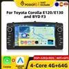 Podofo Autoradio Android da 7 pollici con CarPlay per Toyota Corolla E120 E130, lettore multimediale 2din, ricevitore stereo GPS, sistema intelligente per auto, FM RDS, autoradio, unità principale da