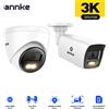 ANNKE C500P Telecamera di Sicurezza PoE 3K con Visione Notturna a Colori e IR, Telecamera IP da Esterno Impermeabile IP67 H.265 2.8mm 123 ° Telecamera CCTV Grandangolare