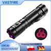 VASTFIRE Torcia UV a Luce Nera Pura da 365nm ad Alta Potenza 30W con 3 LED Integrati, Ricaricabile USB-C, per Ispezione Macchie di Urina di Cani e Gatti, Marcatura Inchiostro Invisibile, Rilevamento Banconote