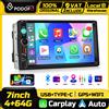 Podofo 10.1'' 4+64G Sistema Multimediale Intelligente per Auto con CarPlay, Android Auto, Navigazione GPS, Radio EQ, FM, RDS, Stereo, WIFI, BT