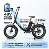 NONE Bici Elettrica Pieghevole ONESPORT OT16 Max con Pneumatici Fat, Batteria 48V 18Ah 864Wh, Potenza di Picco 500W, Autonomia 120km, Velocità 25km/h, Freno a Disco Idraulico, 7 Velocità, Conforme UE,